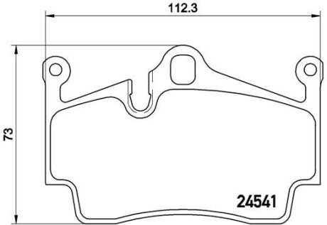 P65028 Колодки гальмівні PORSCHE BOXTER 04- CAYMAN 12- tyі BREMBO підбір по vin на Brocar