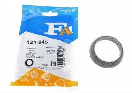 121945 Прокладка труби вихлопної Mazda 626 2.0D 83-87/Opel Astra F 1.4 91-93 (45x59.5x13) (кільце) FA1 підбір по vin на Brocar