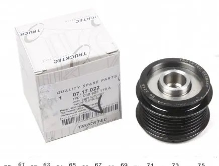 0717022 Шків генератора VW T5/Caddy/Crafter TRUCKTEC підбір по vin на Brocar