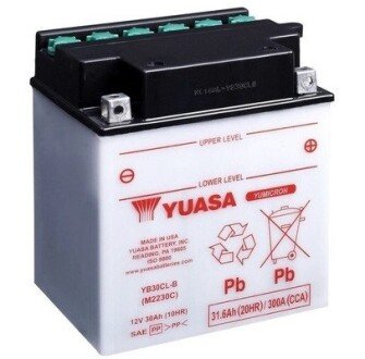 YB30CLB AKUMULATOR 30AH/300 12V P+ / YUASA MOTOCYKLE YUASA подбор по vin на Brocar