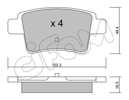 8228010 Комплект тормозных колодок, дисковый тормоз CIFAM подбор по vin на Brocar