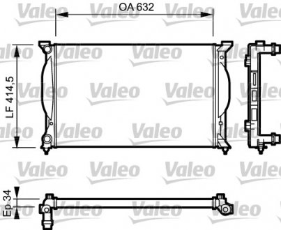 732963 Радиатор, охлаждение двигателя VALEO подбор по vin на Brocar