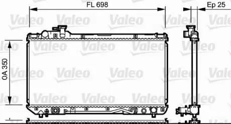 734172 Радиатор, охлаждение двигателя VALEO підбір по vin на Brocar
