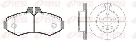 870100 Комплект: 2 диска+ 4 колодки гальмівних REMSA підбір по vin на Brocar