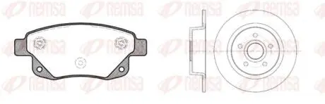 8125201 Комплект: 2 диска+ 4 колодки тормозных REMSA підбір по vin на Brocar