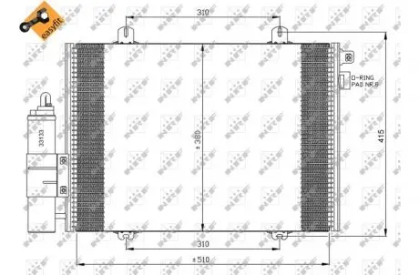35379 Конденсатор, кондиционер NRF підбір по vin на Brocar