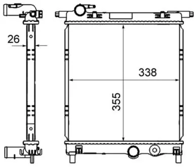 CR831000S CHŁODNICA VW UP/MII/CITYGO 12- 1.0 +AC MAHLE / KNECHT подбор по vin на Brocar