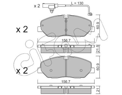 82210941 KLOCKI HAMULC. HYUNDAI H350 15- PRZÓD CIFAM підбір по vin на Brocar