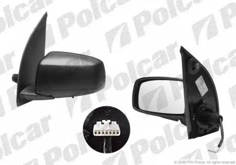 3003512M Дзеркало зовнішнє лівий POLCAR підбір по vin на Brocar