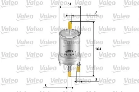 587030 Топливный фильтр VALEO подбор по vin на Brocar