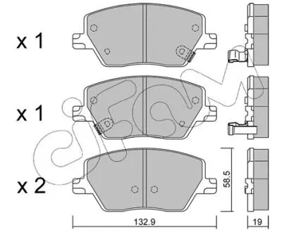 82211030 KLOCKI HAMULC. FIAT TIPO 15- PRZÓD CIFAM підбір по vin на Brocar