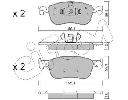 82211420 KLOCKI HAMULC. FORD FIESTA VII 17- CIFAM підбір по vin на Brocar