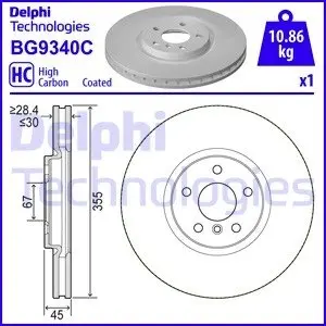 BG9340C Гальмівний диск DELPHI підбір по vin на Brocar