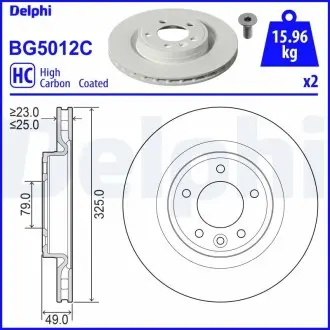 BG5012C Tarcza ham. LANDROVER Tył 08/2012&gt; DELPHI підбір по vin на Brocar