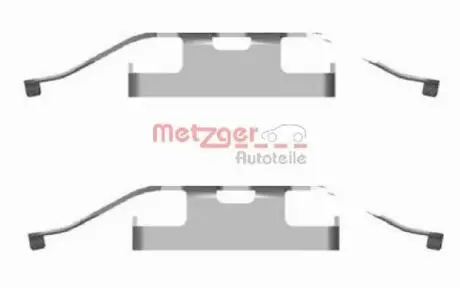 1091682 Монтажний к-кт гальмівних колодок METZGER підбір по vin на Brocar