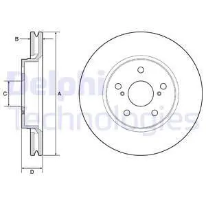 BG4952C Tarcza ham. TOYOTA Przód 10/2016> DELPHI подбор по vin на Brocar