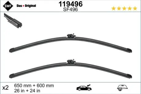 119496 Щетки стеклоочистителя SWF 119496 SWF подбор по vin на Brocar
