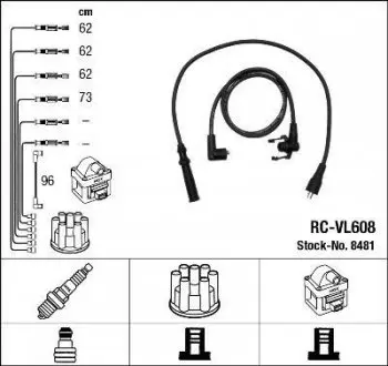 RCVL608 Високовольтні дроти (набір) NGK підбір по vin на Brocar