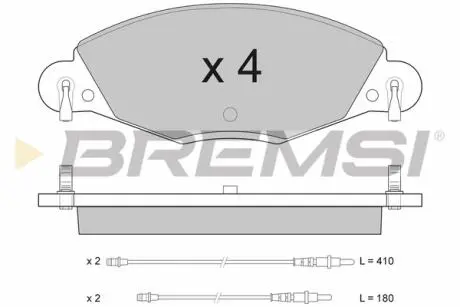 BP2937 Гальмівні колодки перед. CITROEN C5 1.8-3.0 01-08 (BOSCH) BREMSI підбір по vin на Brocar