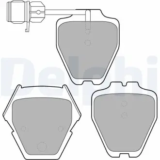 LP1633 Тормозные колодки дисковые DELPHI підбір по vin на Brocar