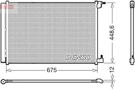 DCN17060 Радіатор кондиціонера DENSO підбір по vin на Brocar