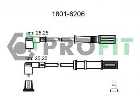 18016206 Комплект кабелей высоковольтных PROFIT подбор по vin на Brocar