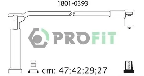 18010393 Комплект кабелів високовольтних PROFIT підбір по vin на Brocar