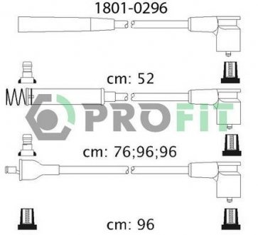 18010296 Комплект кабелів високовольтних PROFIT підбір по vin на Brocar