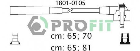 18010105 Комплект кабелей высоковольтных PROFIT підбір по vin на Brocar