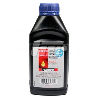 FBE050 Тормозная жидкость FERODO (DOT 5.1), 0.5л FERODO подбор по vin на Brocar