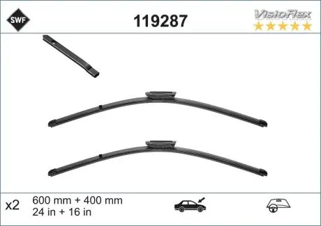 119287 WYCIERACZKI VISIOFLEX 600/400 SWF підбір по vin на Brocar