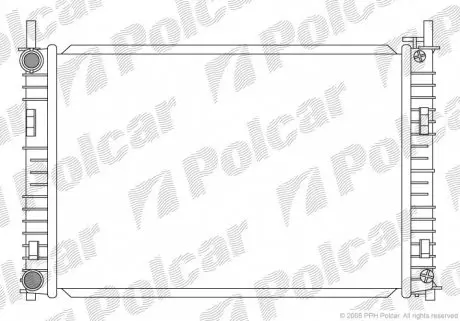 3212081 Радиатор двигателя FIESTA 02-08 POLCAR підбір по vin на Brocar