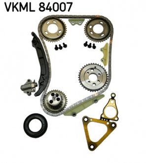 VKML84007 К-кт цепи ГРМ (цепь+4 шт. направляющие+ натяжитель +4 шестерни+сальник + прокладка) Ford SKF підбір по vin на Brocar