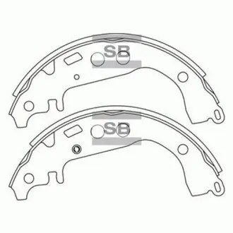 SA169 Тормозные колодки барабанные Hi-Q (SANGSIN) подбор по vin на Brocar