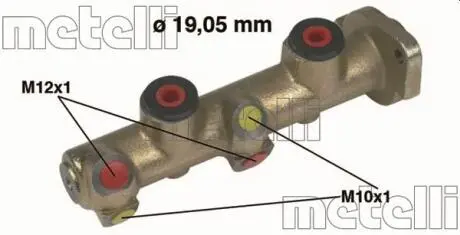 050077 Цилиндр тормозной главный METELLI подбор по vin на Brocar