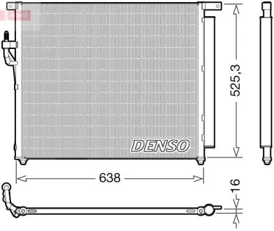 DCN10049 Радіатор кондиціонера DENSO підбір по vin на Brocar