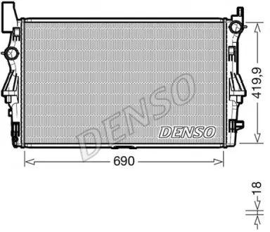 DRM17114 Радіатор двигуна DENSO підбір по vin на Brocar