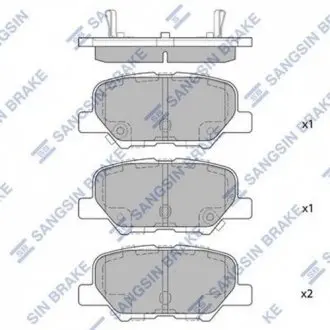 SP1731 Колодки гальмівні дискові Hi-Q (SANGSIN) підбір по vin на Brocar