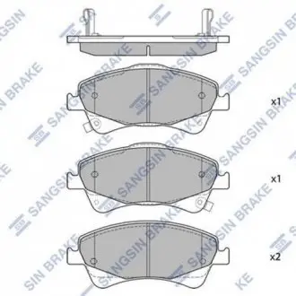SP1580 Тормозные колодки Hi-Q (SANGSIN) подбор по vin на Brocar