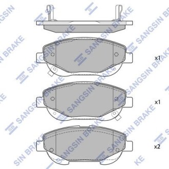 SP1579 Колодки тормозные дисковые Hi-Q (SANGSIN) подбор по vin на Brocar