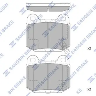 SP1495 Колодки тормозные дисковые Hi-Q (SANGSIN) підбір по vin на Brocar