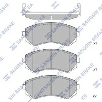 SP1492 Тормозные колодки Hi-Q (SANGSIN) подбор по vin на Brocar