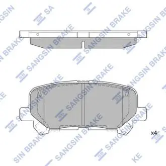 SP1461A Колодки гальмівні дискові Hi-Q (SANGSIN) підбір по vin на Brocar
