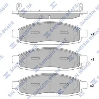 SP1446 Колодки гальмівні дискові Hi-Q (SANGSIN) підбір по vin на Brocar