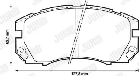 572377J Колодки гальмівні дискові JURID підбір по vin на Brocar