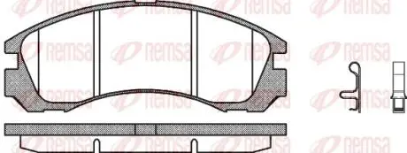 035432 Колодки гальмівні дискові REMSA підбір по vin на Brocar