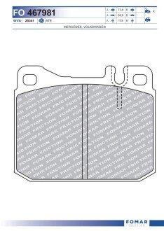 FO467981 Колодки тормозные дисковые FOMAR подбор по vin на Brocar