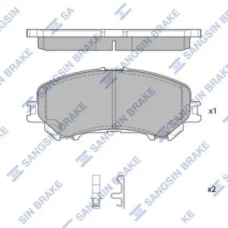 SP1715 Кт. Тормозные колодки Hi-Q (SANGSIN) подбор по vin на Brocar