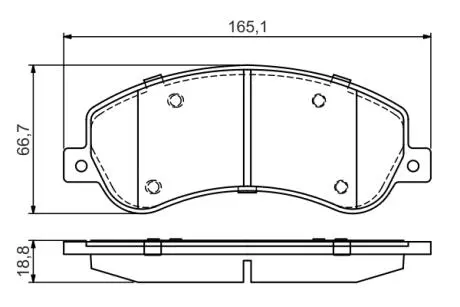 0986495436 Тормозные колодки пер. FORD Transit 06- BOSCH підбір по vin на Brocar