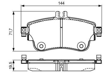 0986495299 Колодки торм. пер. A/B/GLA-Class BOSCH підбір по vin на Brocar
